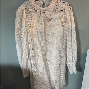 & Other Stories Lace Long Sleeve Dress